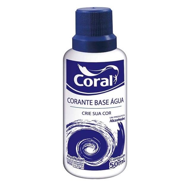 Corante Base Água Coral 5202603 Azul   50ml