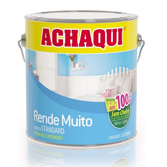 Tinta Acrílica Fosco Pérola 3,6l Rende Muito Achaqui