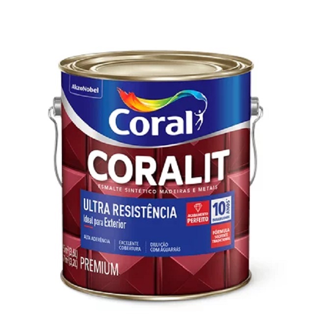 Tinta Esmalte Sintético Vermelho Goya 3,6l Brilhante Coralit Ultra Resistência5202721