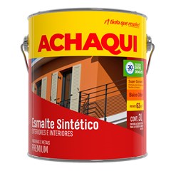 Tinta Esmalte Sintético Alumínio 3,0l Brilhante Secagem Rapida Achaqui