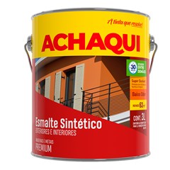 Tinta Esmalte Sintético Branco Neve 3,0l Brilhante Secagem Rapida Achaqui