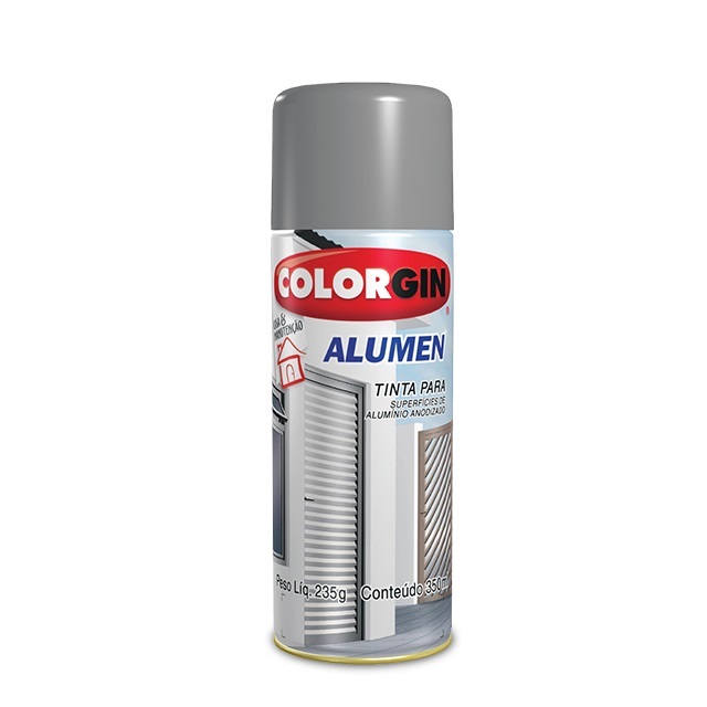 Tinta Spray Colorgin Alumen Branco Ref.7004 350ml