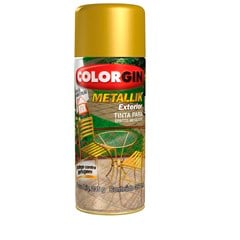 Tinta Spray Colorgin Metallik Exterior Ouro Ref.63 350ml