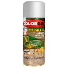 Tinta Spray Colorgin Metallik Exterior Prata Ref.64 350ml