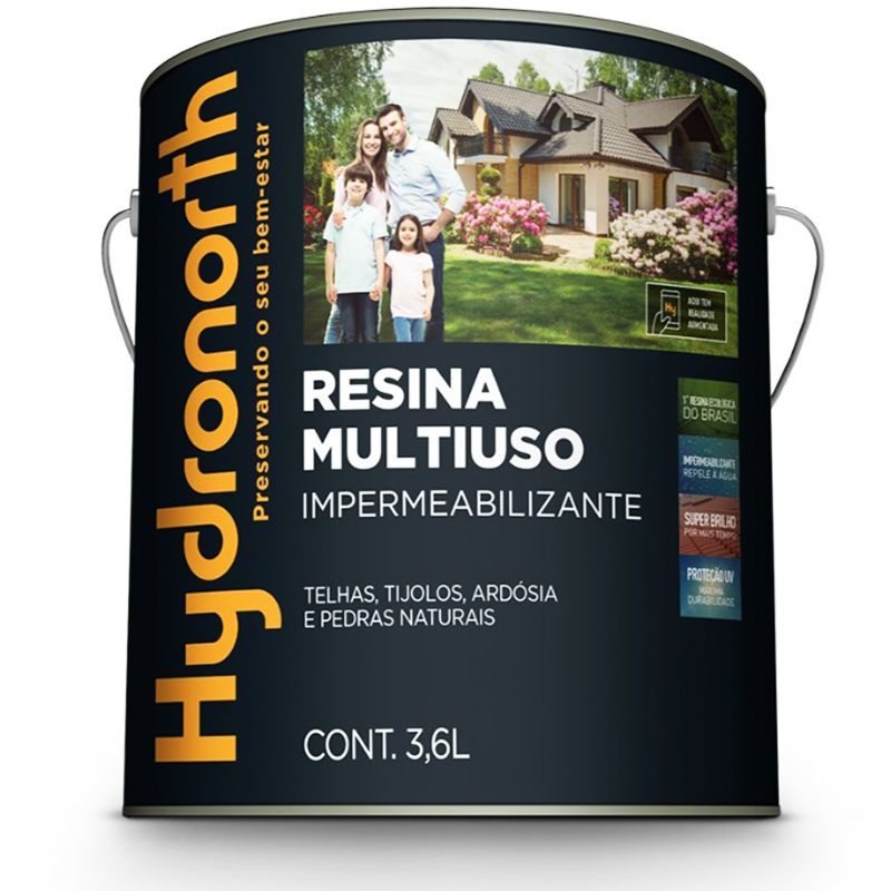 Resina Acrílica Multiuso Incolor Base Solvente 3,6l Hydronorth