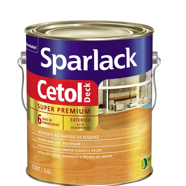 Verniz Cetol Deck Natural 3,6l Semi-Brilho Sparlack 5203095