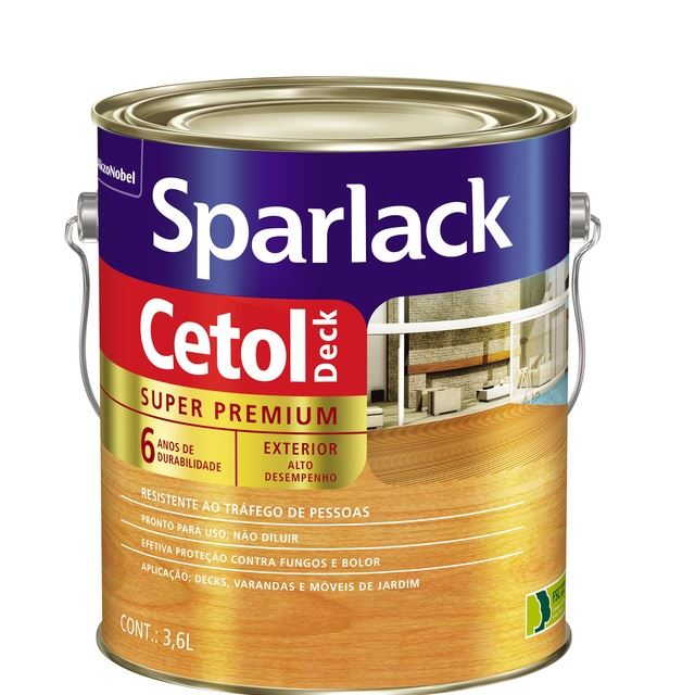 Verniz Cetol Deck Natural 3,6l Semi-Brilho Sparlack 5203095