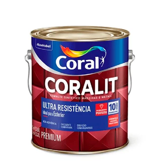 Tinta Esmalte Sintéticocolorado 3,6l  Brilhante Coralit Ultra Resistência 5202755