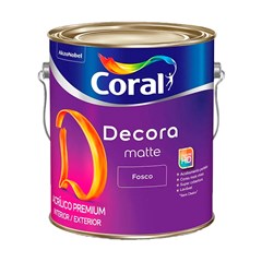Tinta Acrílica Fosca Branco Neve 3,6l Decora Matte Coral 5239242