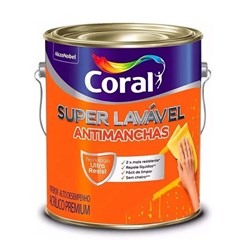 Tinta Acrílica Super Lavavel Antimanchas Coral 5273335 Branco Neve 3,6l