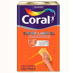 Tinta Acrílica Super Lavavel Antimanchas Coral 5273333 Branco Gelo 18l