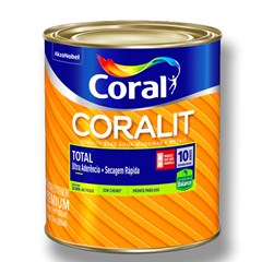 Tinta Esmalte Sintético Branco Gelo 900ml Brilhante Coralit Total Base Água 5202890