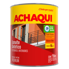 Tinta Esmalte Sintético Amarelo 0,75l Brilhante Secagem Rapida Achaqui Achaqui