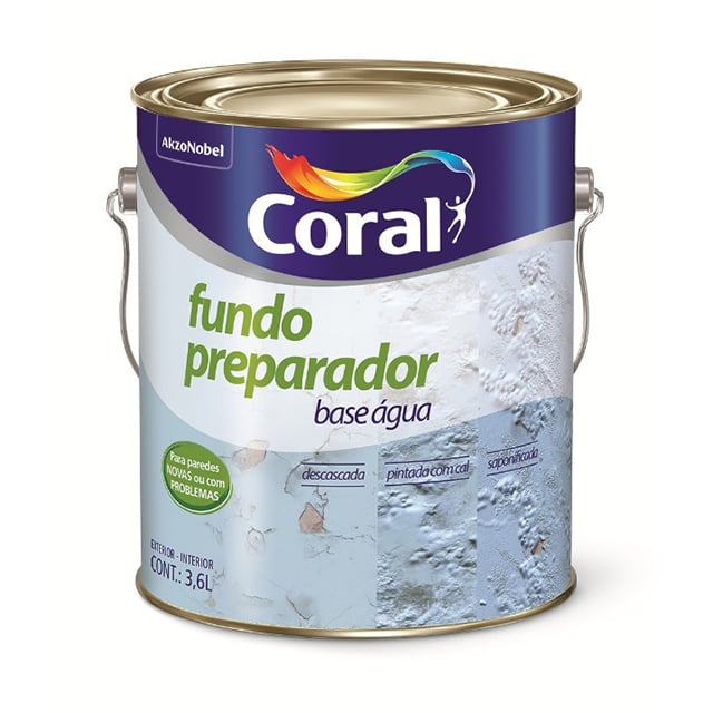 Fundo Preparador Base Água Para Parede 3,6l 5202617 Coral