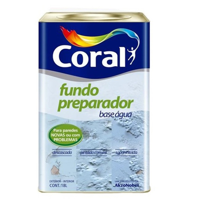 Fundo Preparador Base Água Para Parede 18l 5202618 Coral