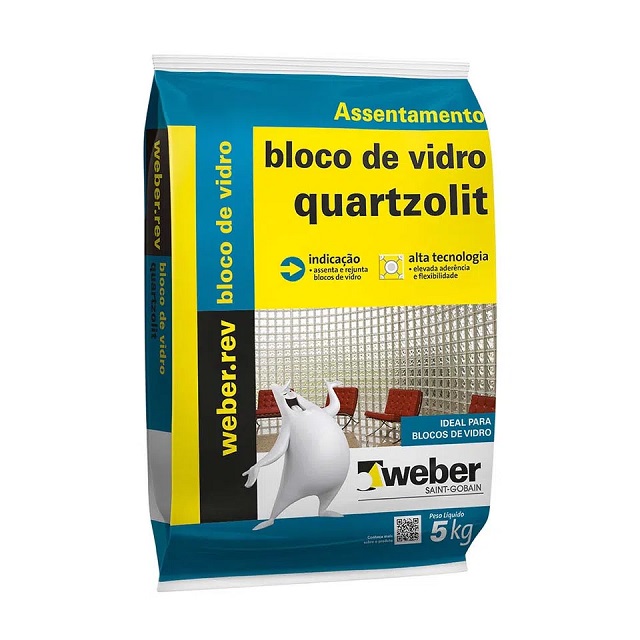 Argamassa Bloco de Vidro  5kg Quartzolit