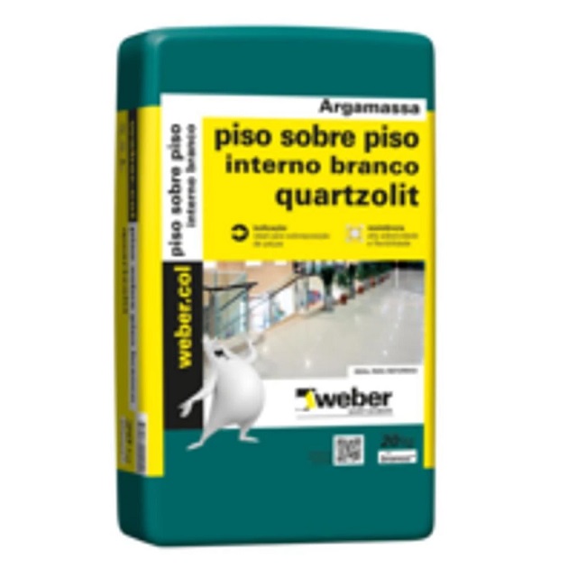 Argamassa Porcelanato E Piso Sobre Piso Interna Branca 20kg Quartzolit