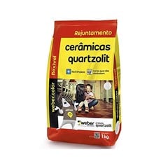 Rejunte Para Cerâmicas Flexível Marrom Café 1kg Quartzolit