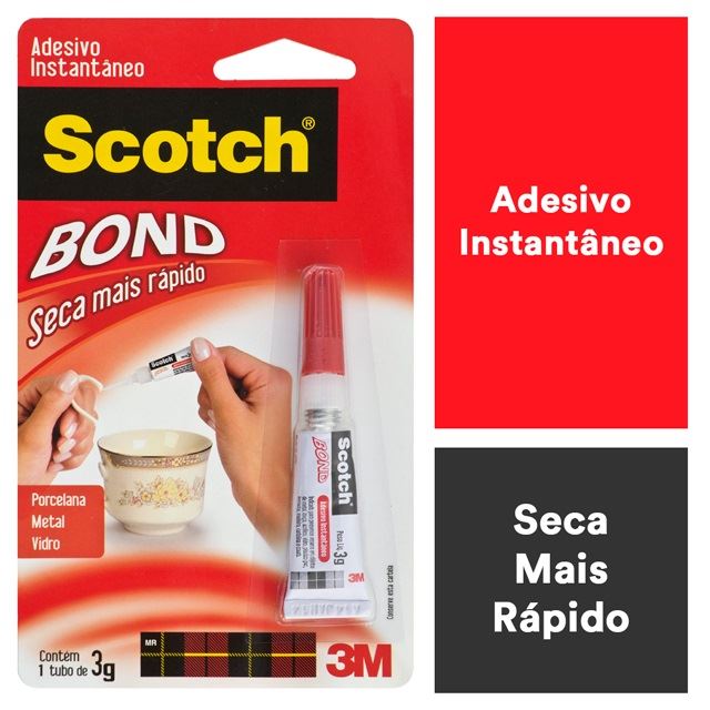 Adesivo Instantâneo Scoth-Bond 3g 3m