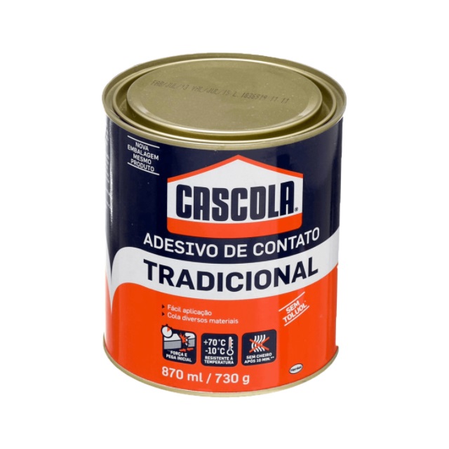 Adesivo Contato Tradicional Sem Toluol 870ml/730g Cascola - Henkel