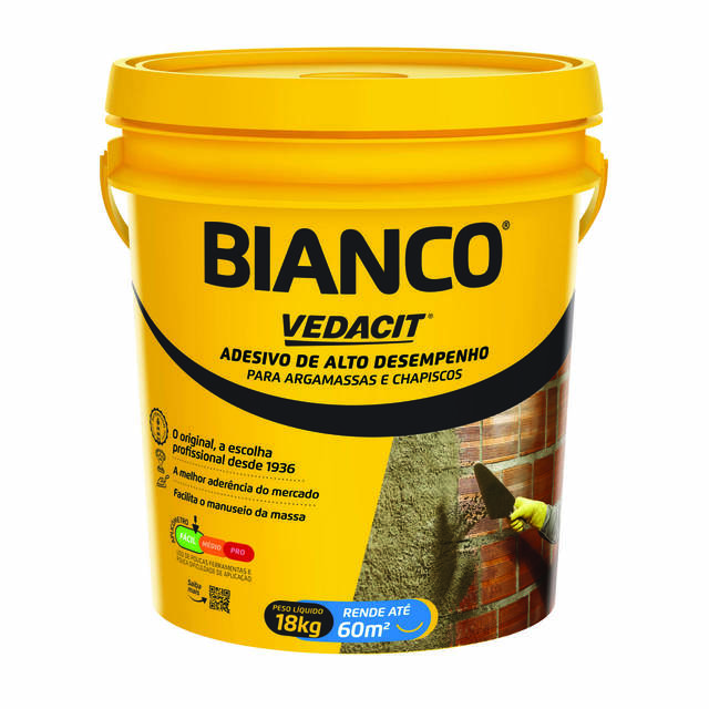 Bianco Adesivo de Alto Desempenho Para Argamassas E Chapiscos 18kg Vedacit