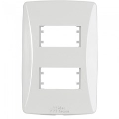 Placa 4x2 Com Suporte 2 Módulos Separados Branca 82004 Petra Mec-Tronic
