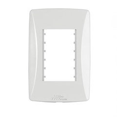 Placa 4x2 Com Suporte 3 Módulos Branca 82003 Petra Mec-Tronic