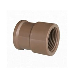 Luva Soldável Com Rosca Pvc Marrom 50x1.1/2