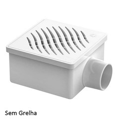 Ralo Sifonado Quadrado 100x53x40mm  Branco Tigre