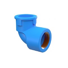 Joelho 90° Redução Bucha de Latão Soldável Com Rosca Pvc Azul 25mmx1/2