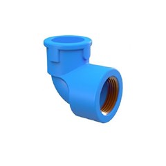 Joelho 90º Redução Bucha de Latão Soldável Com Rosca Pvc Azul 25mmx1/2