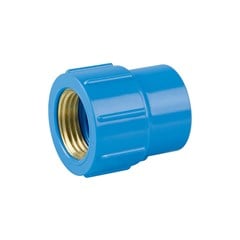 Luva Com Bucha de Latão Soldável Com Rosca Pvc Azul 20mmx1/2