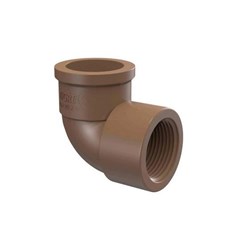 Joelho 90° Soldável Com Rosca Pvc Marrom 20mmx1/2