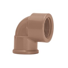 Joelho de Redução 90° Soldável Com Rosca Pvc Marrom 25mm X1/2