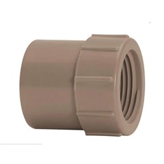 Luva Soldável Com Rosca Pvc Marrom 32x1