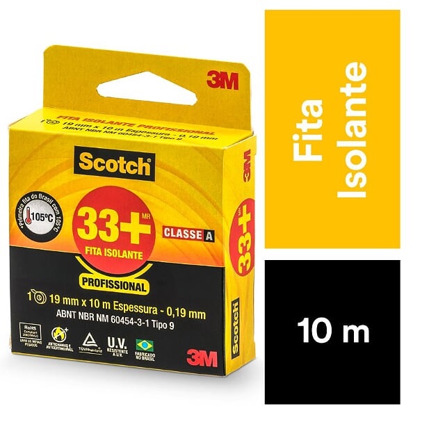 Fita Isolante 33+ 19mmx10m 3m