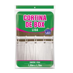 Cortina Para Box Em Polietileno Lisa 1,35x1,78m Ref.613 Plast Leo