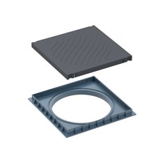 Tampa Reforçada Preta (Abs) Para Caixa de Gordura (Até 500kg) 348x348x50mm 27801340 Tigre