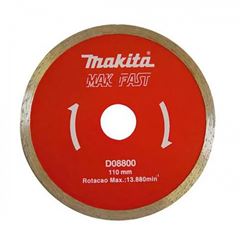 Disco de Corte Diamantado Liso Diâmetro 110mm Furo 20mm Para Cerâmica D-08800 Makita