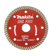 Disco de Corte Diamantado Turbo Diâmetro 105mm Furo 20mm Para Mármore E Granito D-08791 Makita