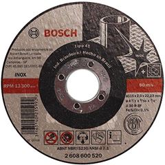 Disco de Corte Abrasivo Para Inox 115 X 2,0 X 22,23mm 2608600520 Bosch