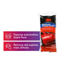 Esponja Dupla Ação Para Limpeza Automotiva (2 Faces) 140x90x40mm H0001316571 3m