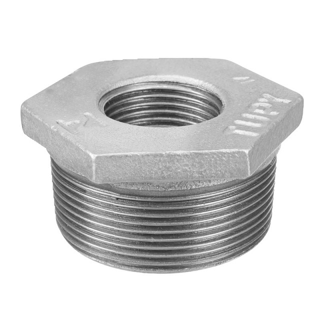 Bucha de Redução Galvanizada Rosca Bsp 1/2x3/8