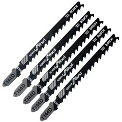 Lâmina de Serra Tico-Tico Encaixe Unificado Madeira Corte Reto 76mm Com 5 Unidades T144d 2608667301 Bosch