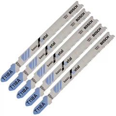 Lâmina de Serra Tico-Tico Encaixe Unificado Metal Corte Reto 68mm Com 5 Unidades T118a 2608668145 Bosch