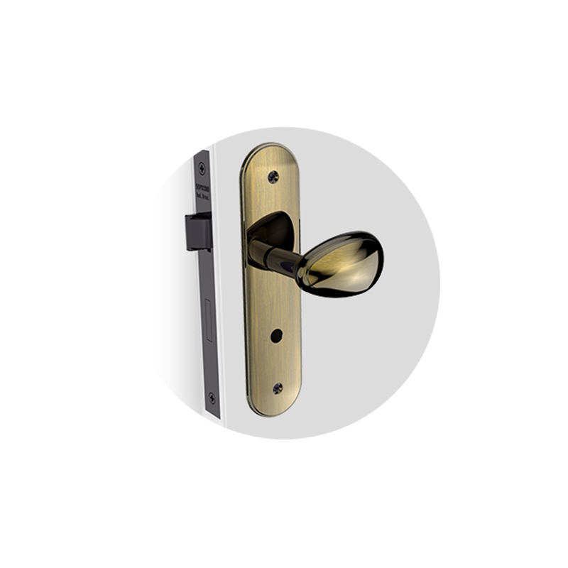 Fechadura Bora Banheiro Maçaneta Golf Espelho 43 Antique Brass 03003.0750.15 Soprano