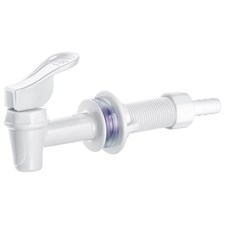 Torneira Plástica Para Gelagua Automática Acionamento Superior Com Adaptador Branco 1002 Herc