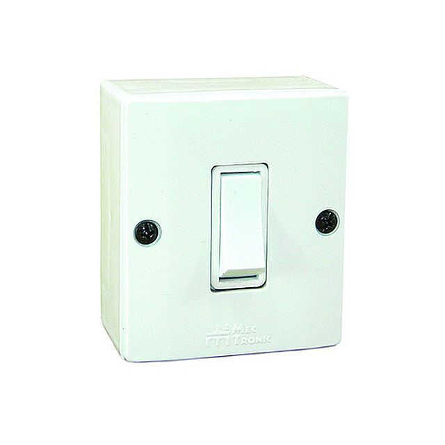 Interruptor 1 Seção Paralelo Sobrepor Branco 61002 Mec-Tronic