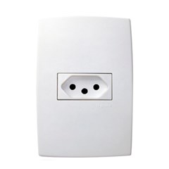 Tomada 2p+T Simples 20a Horizontal Branca 615081 Pialplus Pial