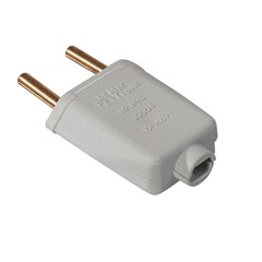 Plug Macho 2p-10a Retangular Cinza 39004 Mec-Tronic